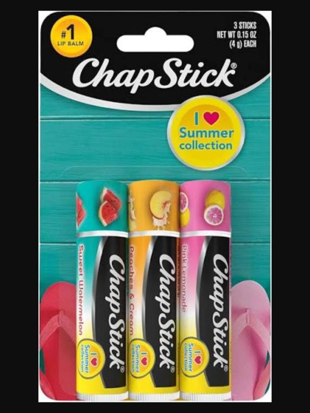 🌈4/$20 NIP ChapStick I Love Summer Collection Lip Variety 3 Pack Trio Set